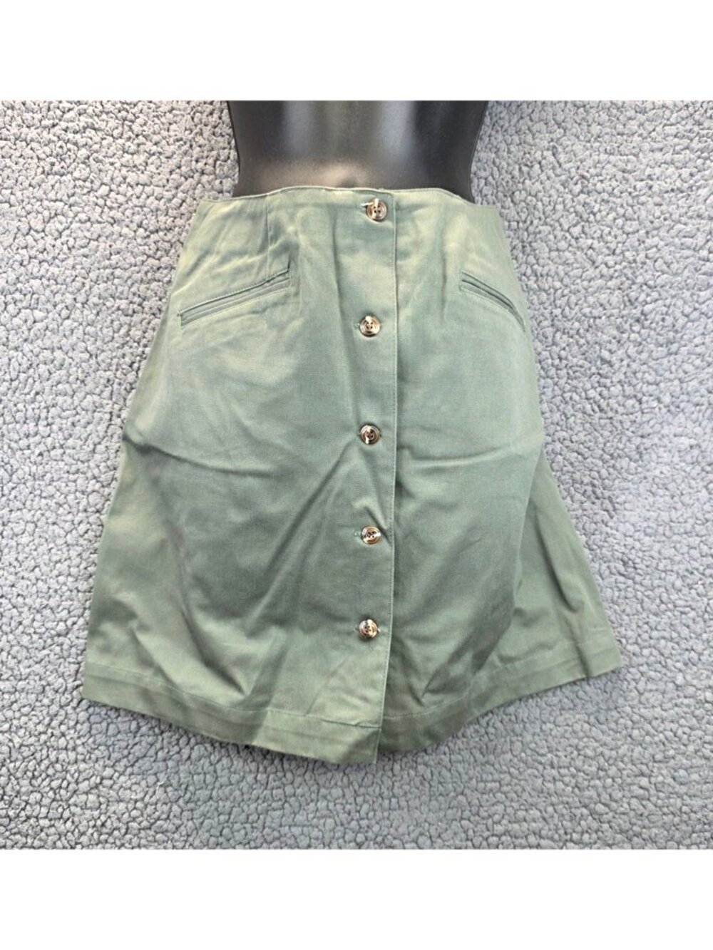 Vintage Princeton Club Button Front Skort 12 Green 90s Preppy Retro Nostalgic